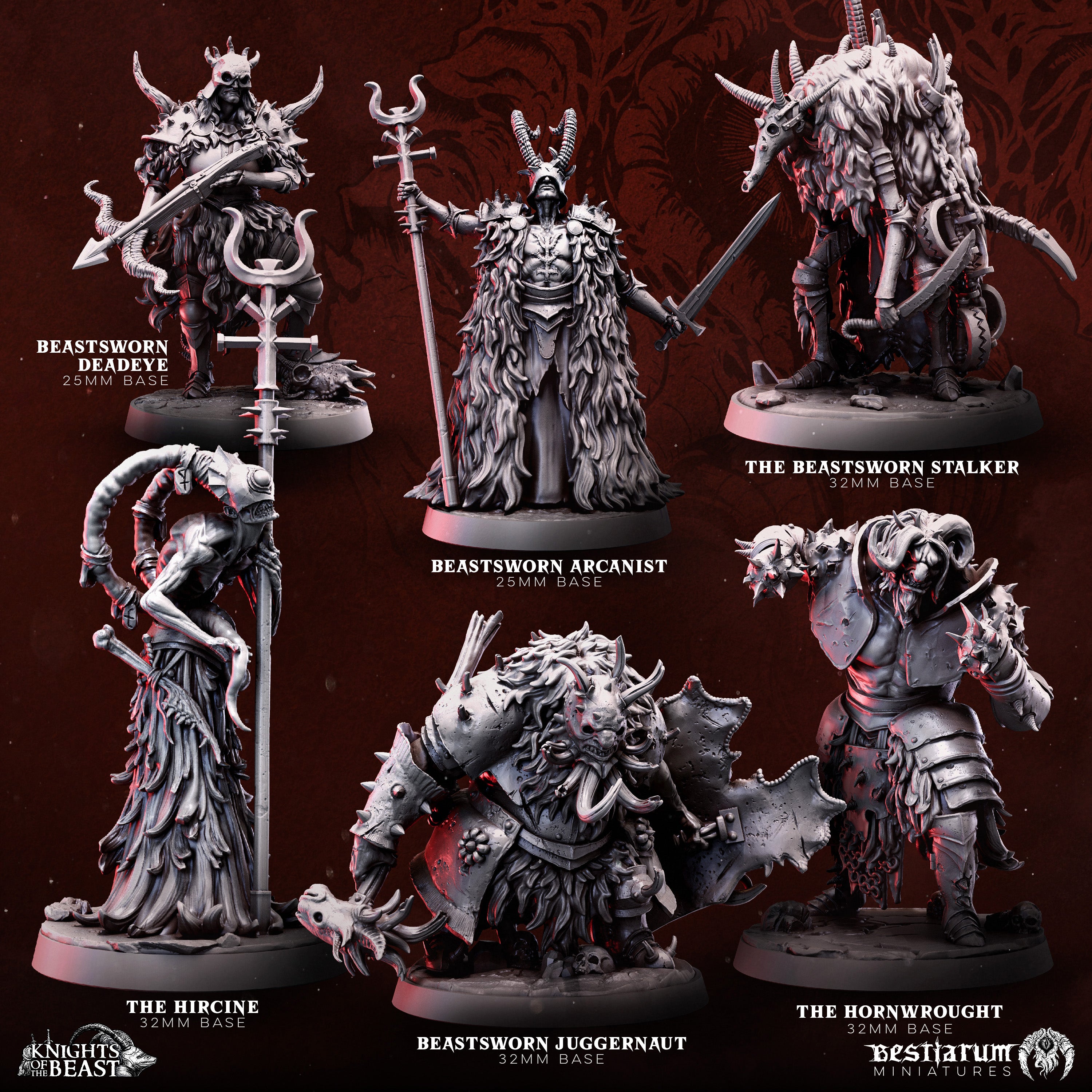 Chaos Knight Leaders Set | Knights of the Beast – Bestiarum Games