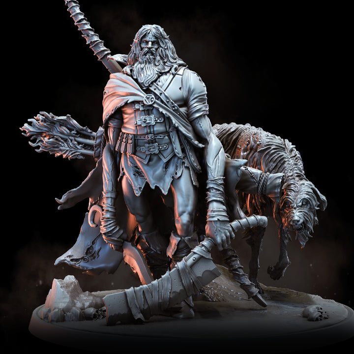 Huntsman with Hound | STL | Grim Village