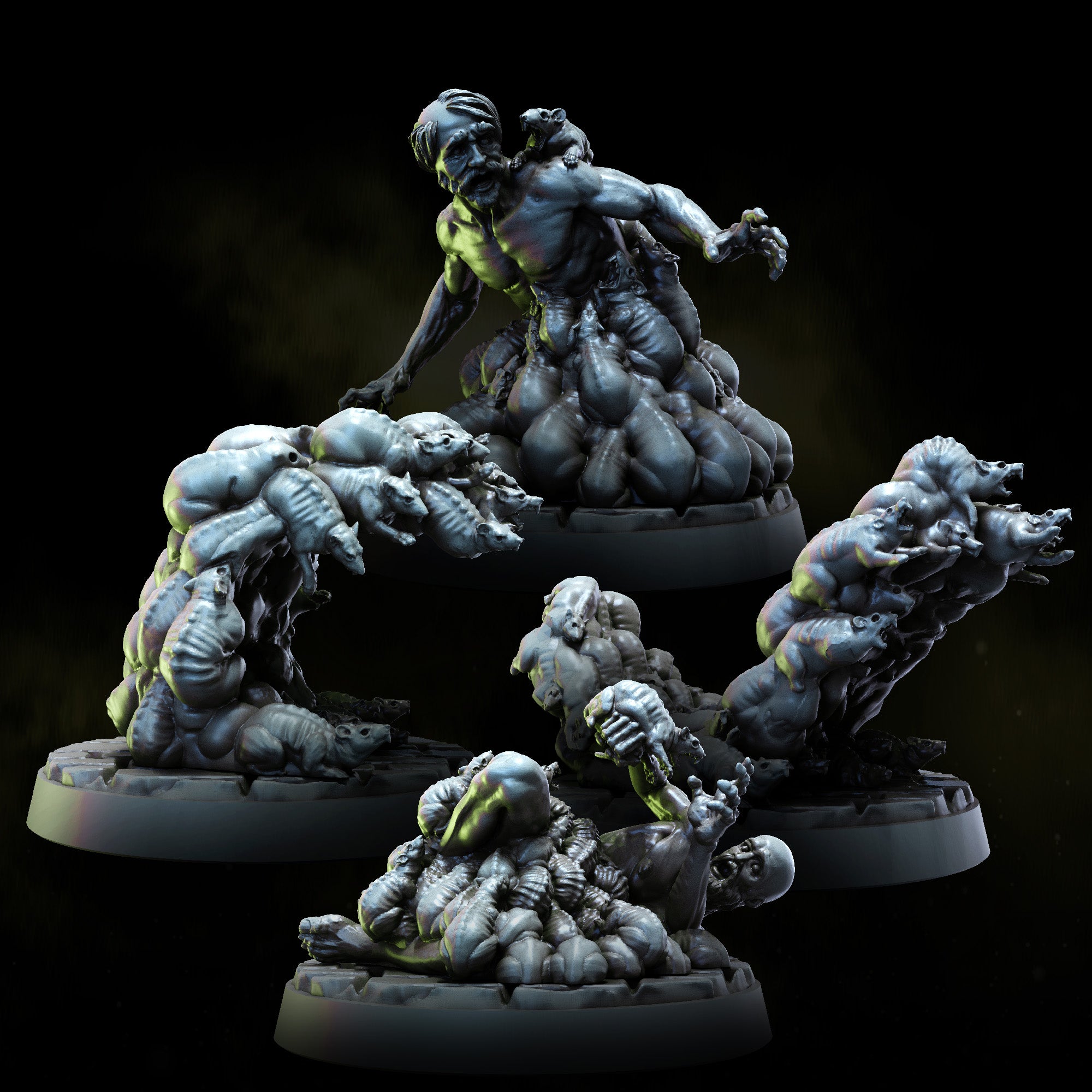 Rat Swarms | STL | Kin of the Rat – Bestiarum Games