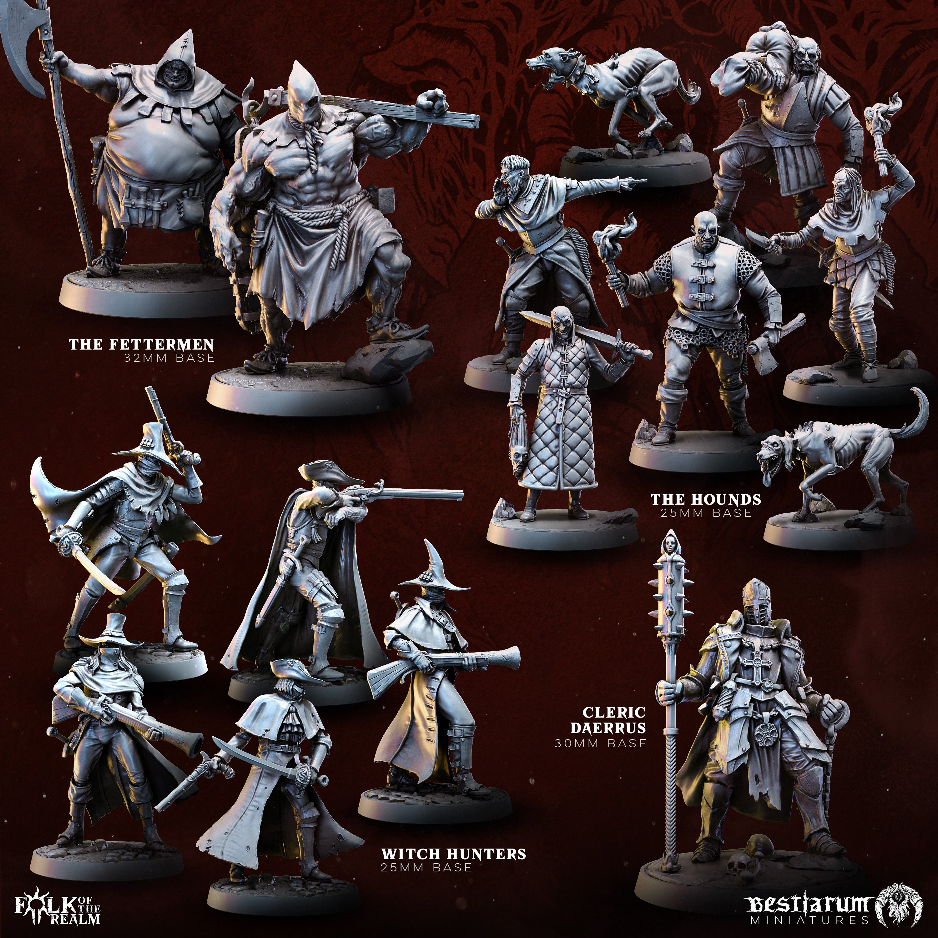 Witch Hunter Warband Set | Folk of the Realm – Bestiarum Games