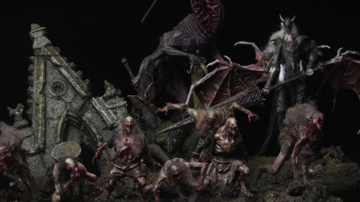 black grail vampire warband painted banner