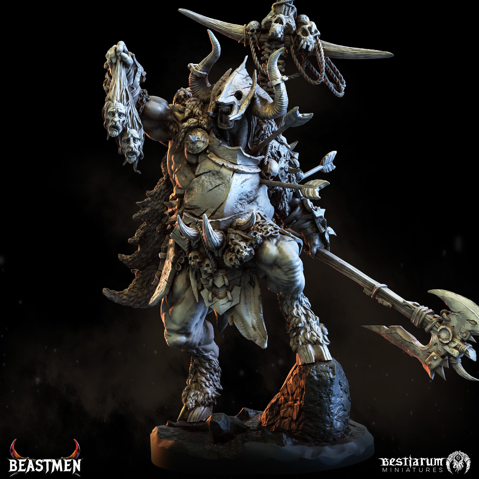 Grimscar the Beastlord | Beastmen | Bestiarum | Miniatures D&D Wargaming DnD