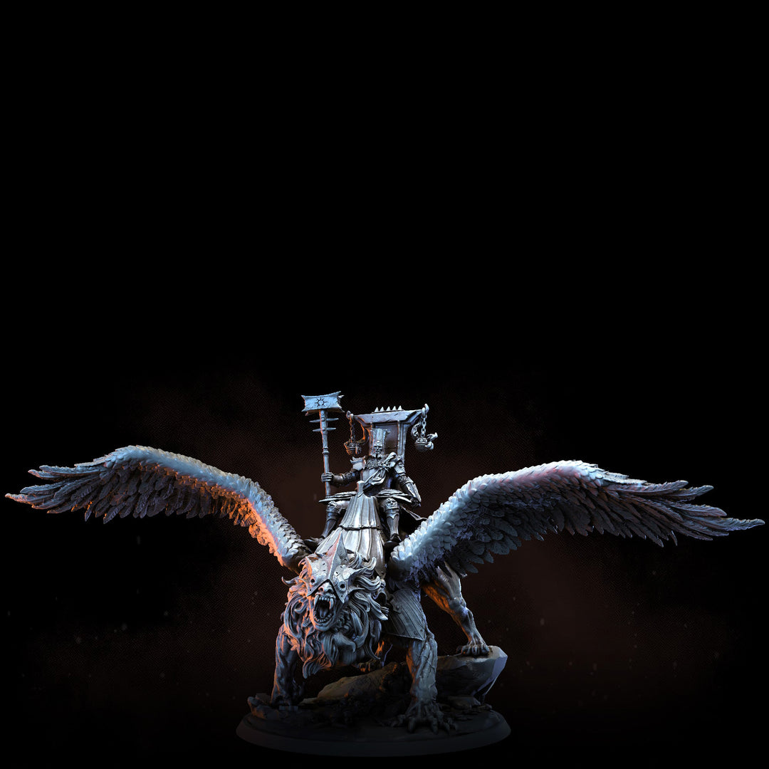 Commander Primus on Manticore | STL | Penitent Crusade