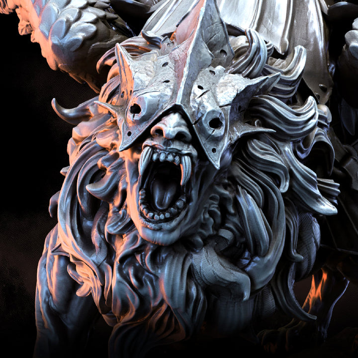Commander Primus on Manticore | STL | Penitent Crusade