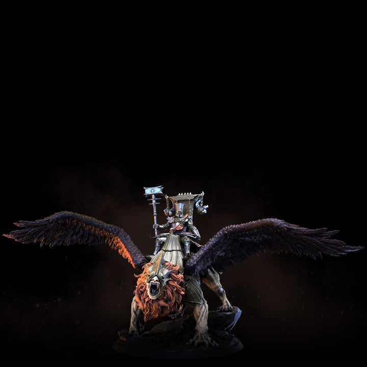 Commander Primus on Manticore | STL | Penitent Crusade