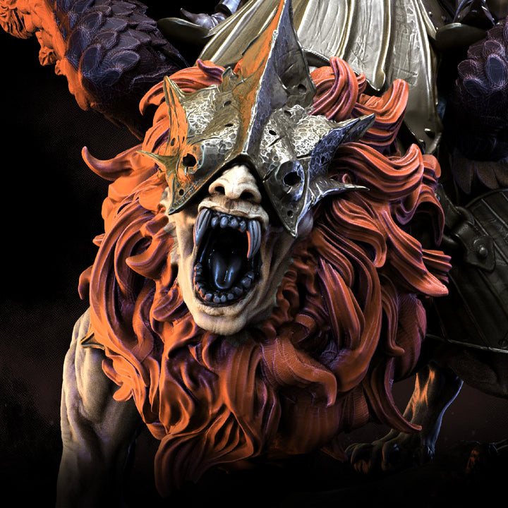 Commander Primus on Manticore | STL | Penitent Crusade