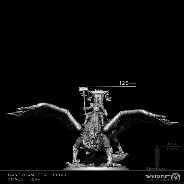 Commander Primus on Manticore | STL | Penitent Crusade