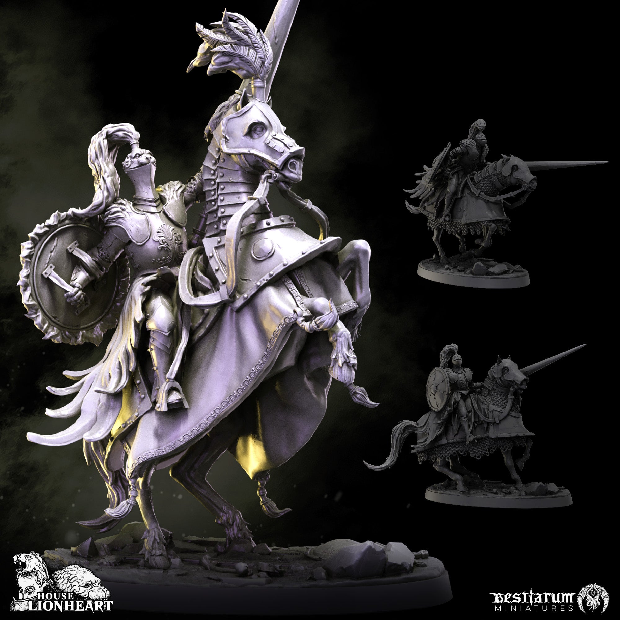 Lionheart Cavalry | House Lionheart | Bestiarum | Miniatures D&D Wargaming DnD