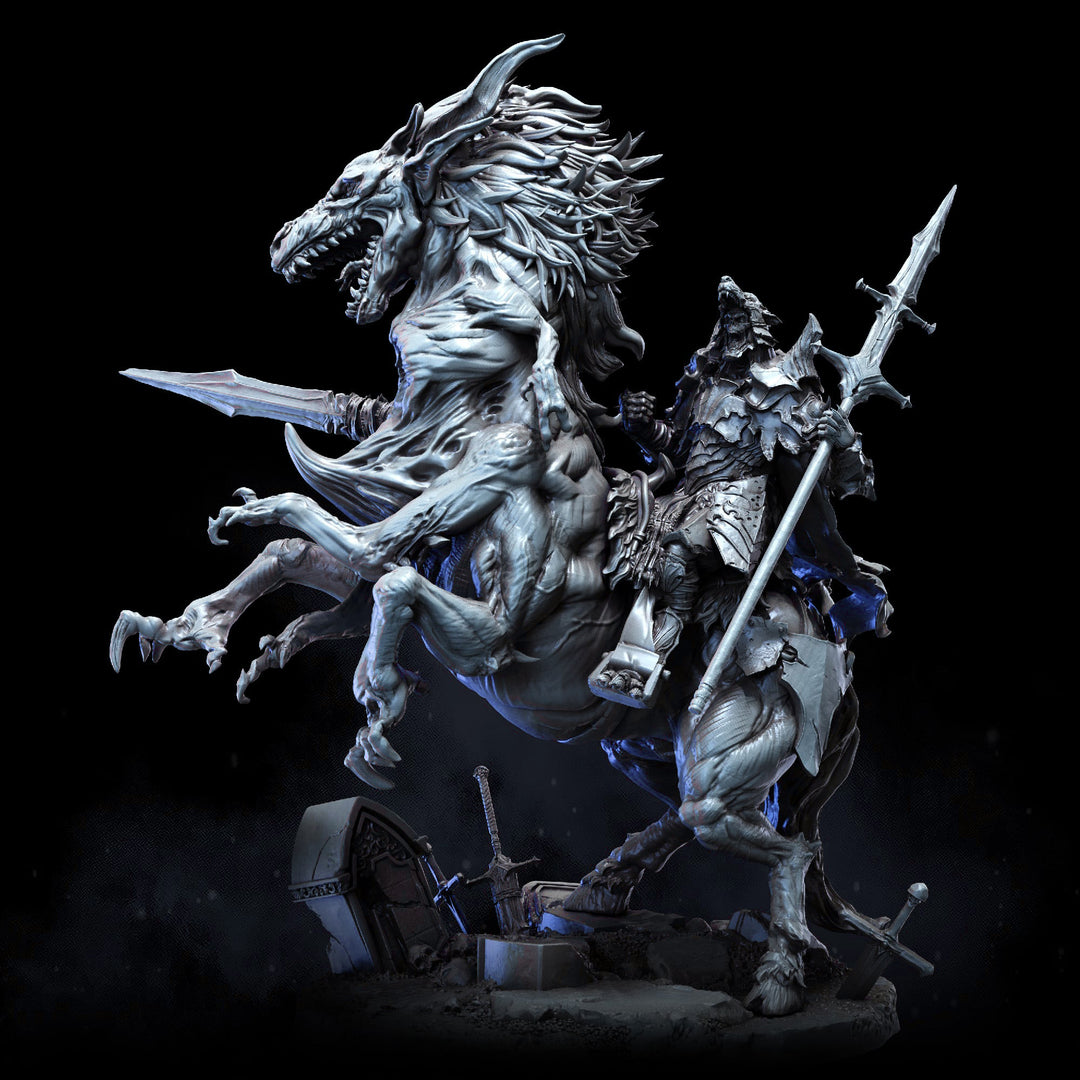 Wolf of Calden on Accursed Destrier | Calden Keep