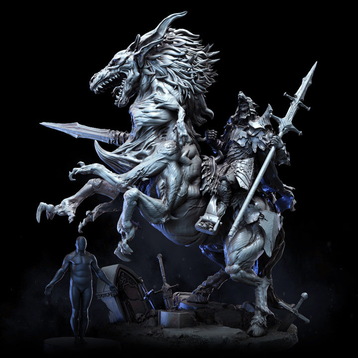 Wolf of Calden on Accursed Destrier | Calden Keep