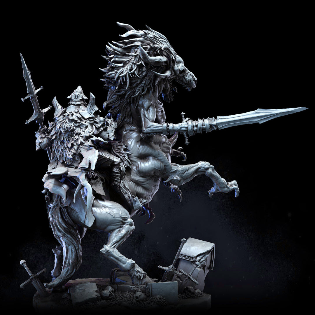 Wolf of Calden on Accursed Destrier | Calden Keep