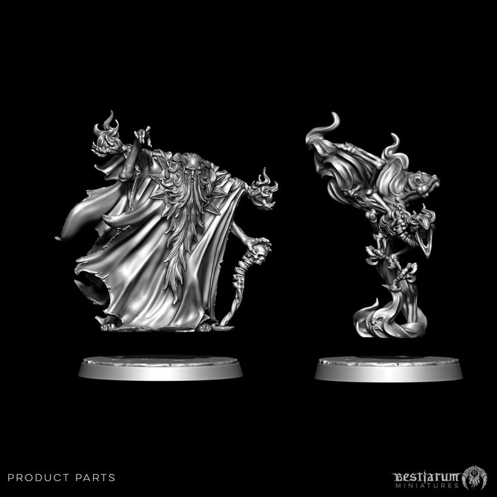 Necromancer Murde with Baleflame Familiar | STL | Lone Heroes