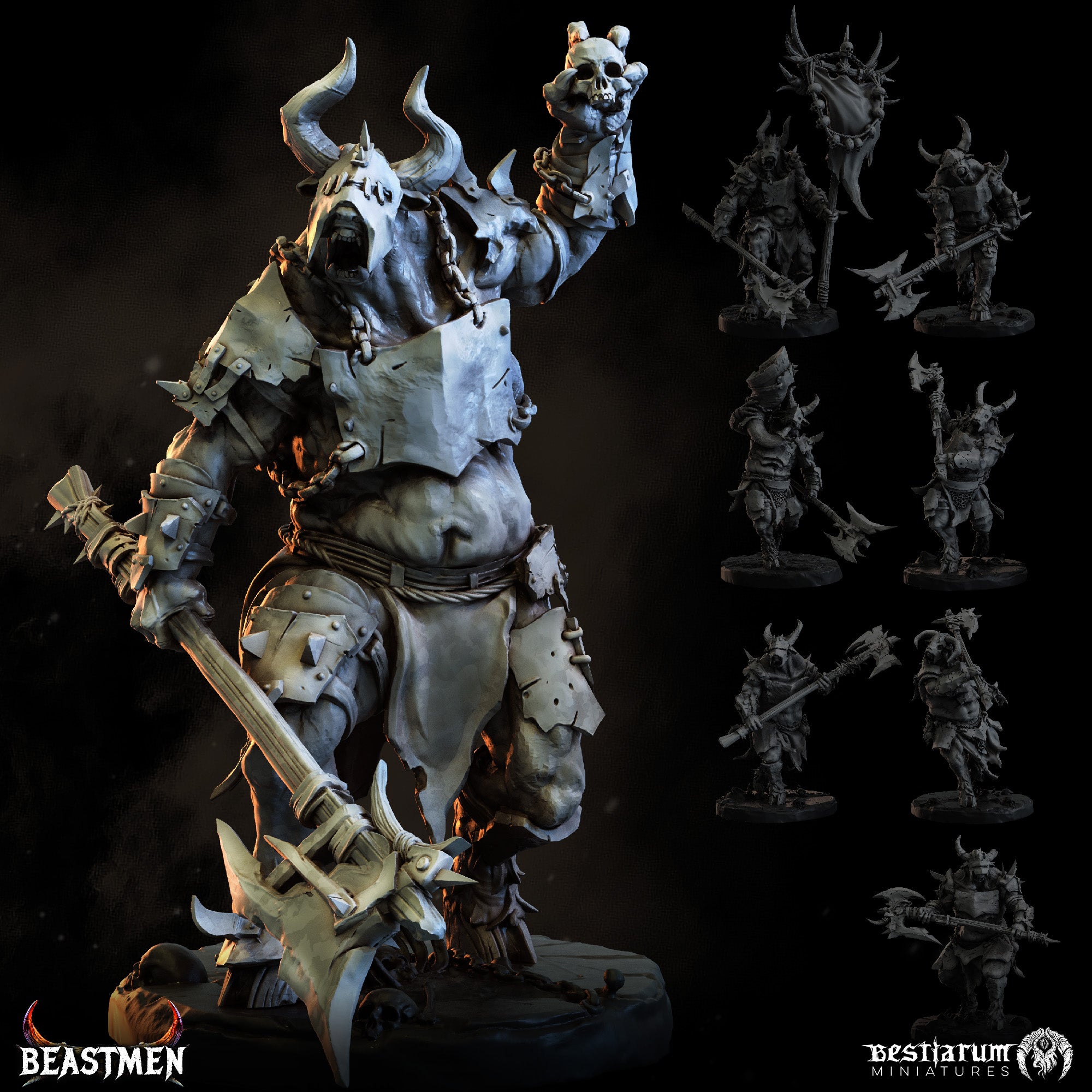 Capra Marauders | Beastmen | Bestiarum | Miniatures D&D Wargaming DnD