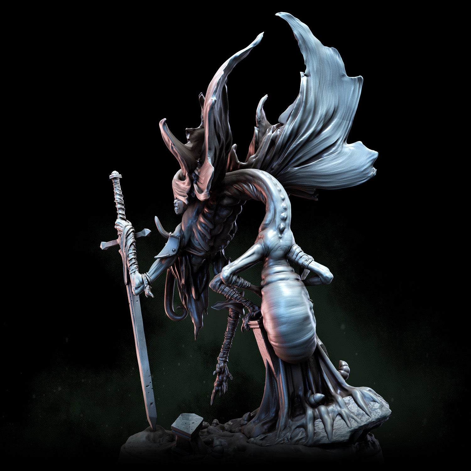 Moth Knight Oleander | STL | Cult of the Moth – Bestiarum Games