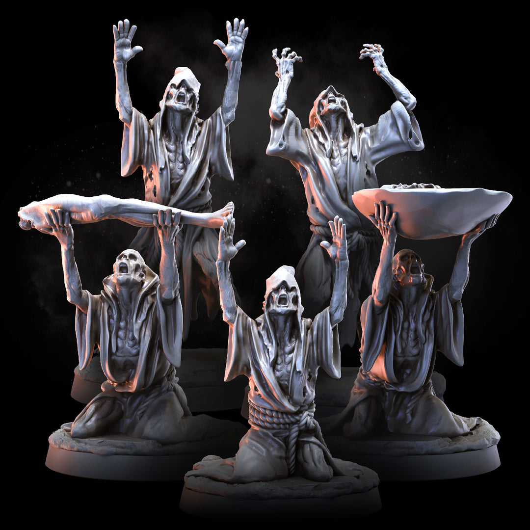 Praying Cultists | STL | Tormentor Cults