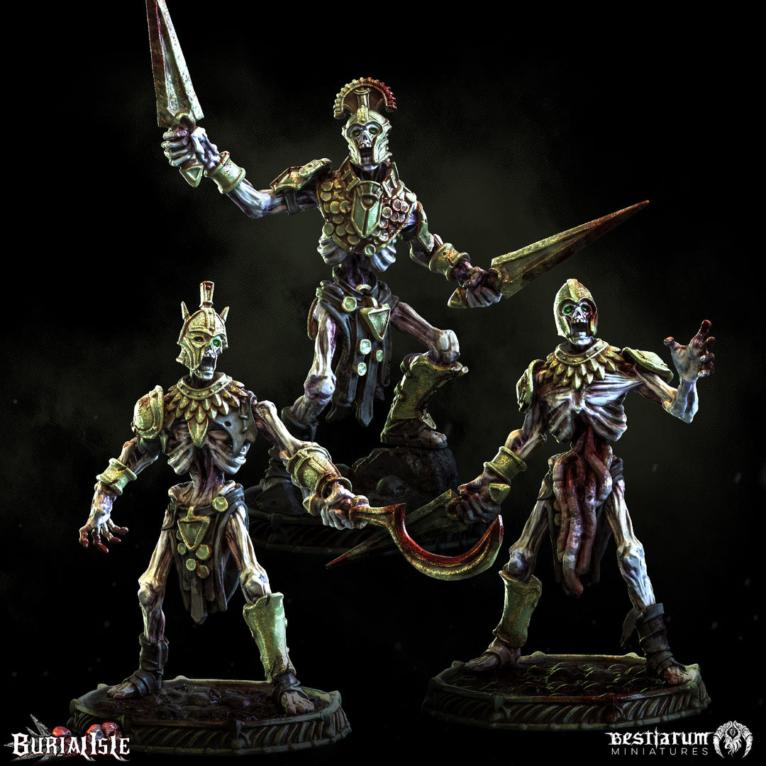 Risen Scythrian Warriors | Burial Isle | Bestiarum | Miniatures D&amp;D Wargaming DnD