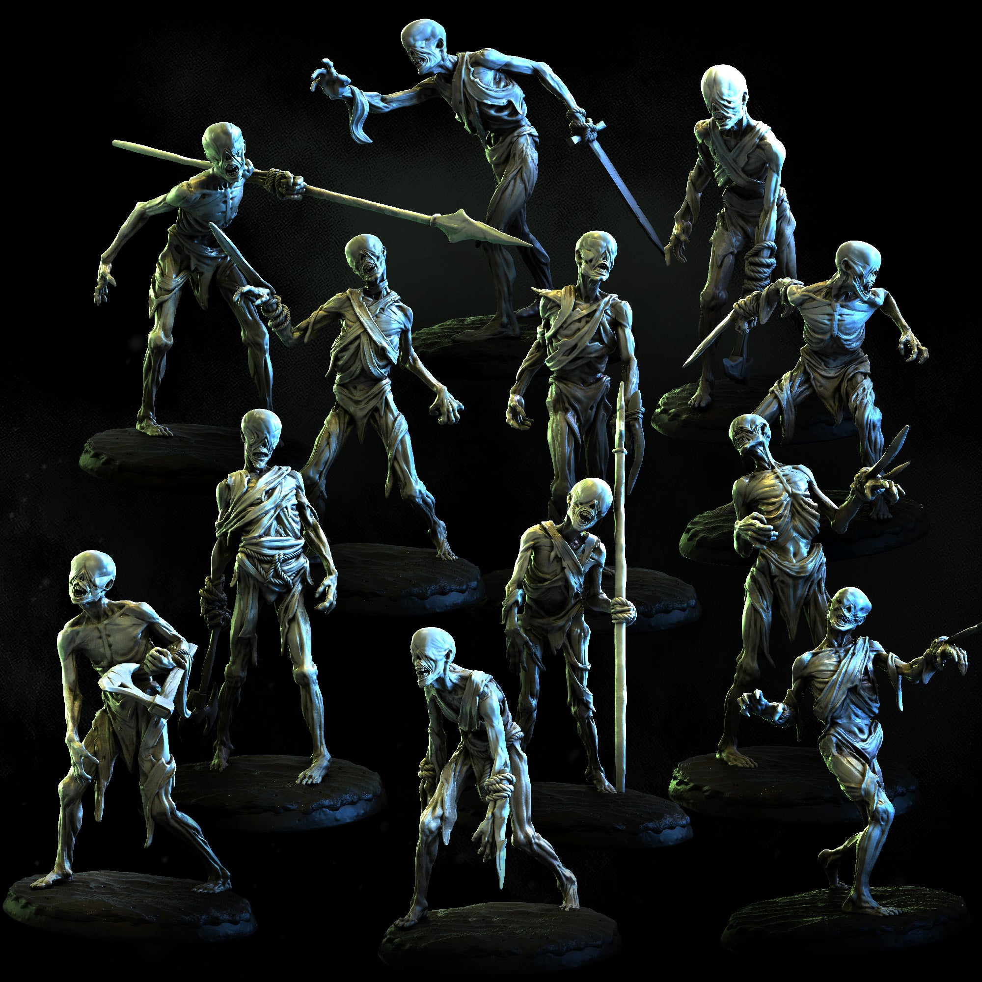 Swamp Zombie Warband Set | Deadmire – Bestiarum Games