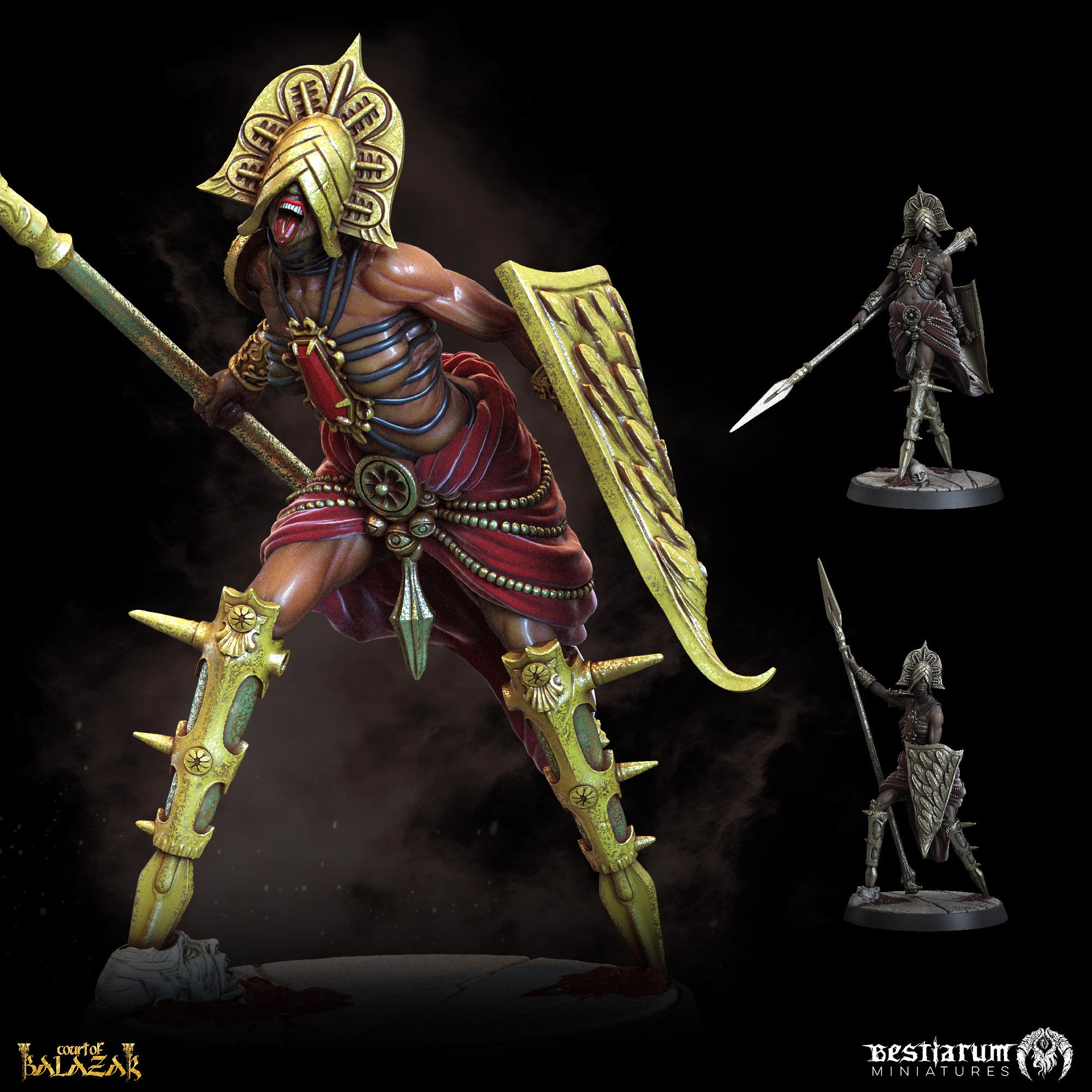 Exalted Spears | The Court of Balazar | Bestiarum | Miniatures D&D Wargaming DnD