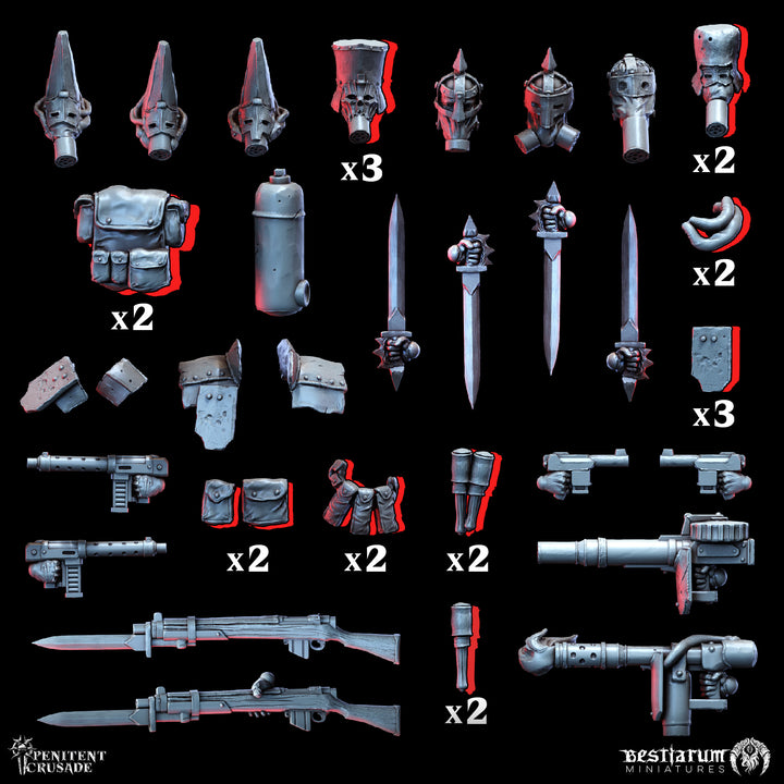 Multipart Heretic Legion | Bestiarum | Trench Crusade DnD Miniatures