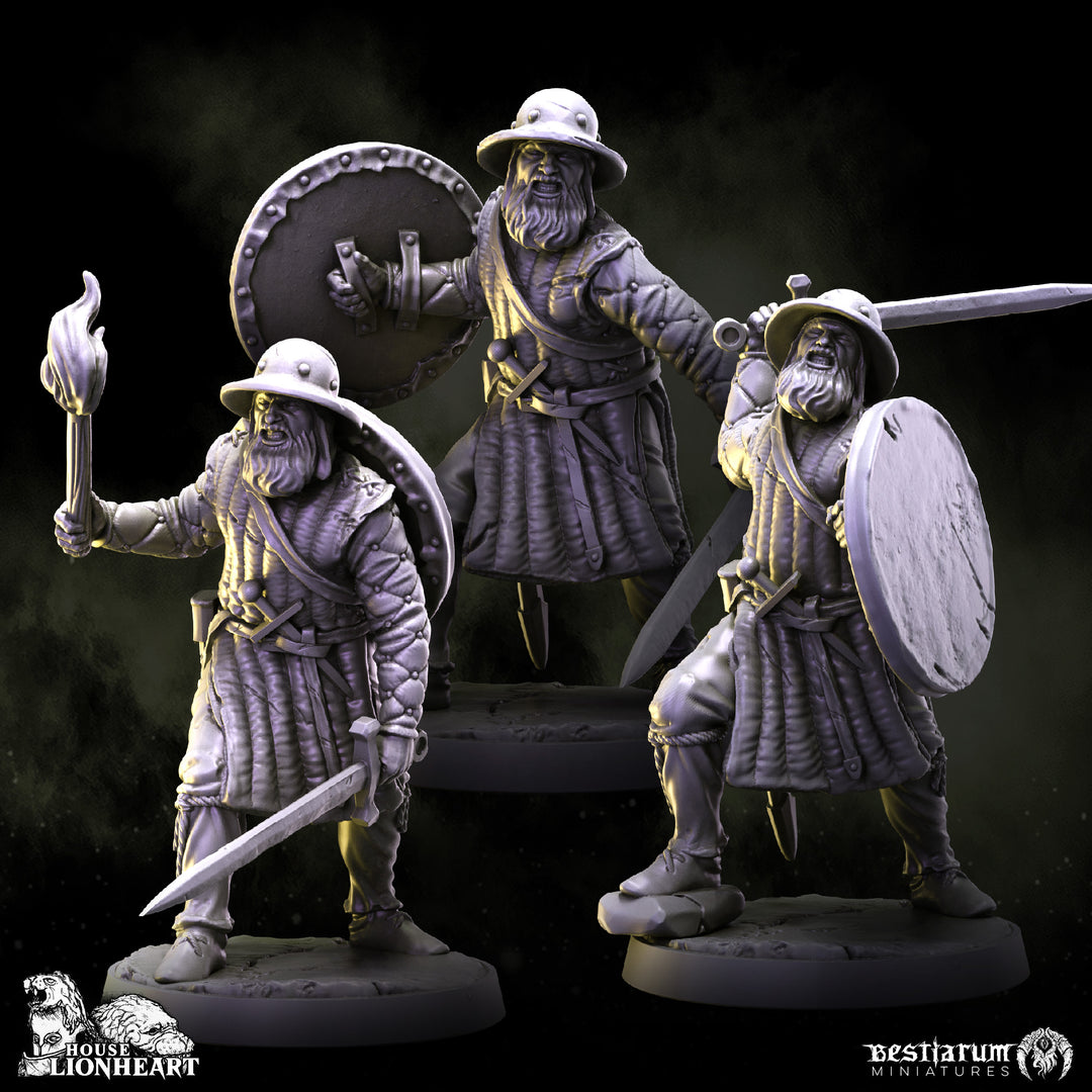 Militia Footmen | House Lionheart | Bestiarum | Miniatures D&amp;D Wargaming DnD