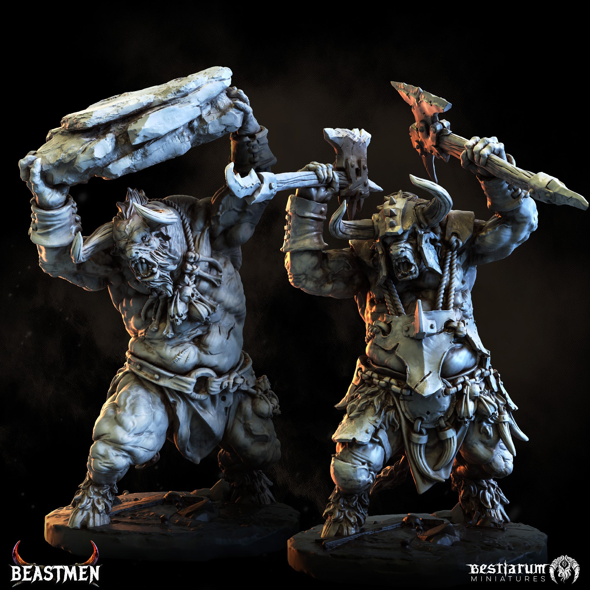 Aurox Battlesmith | Beastmen | Bestiarum | Miniatures D&D Wargaming DnD