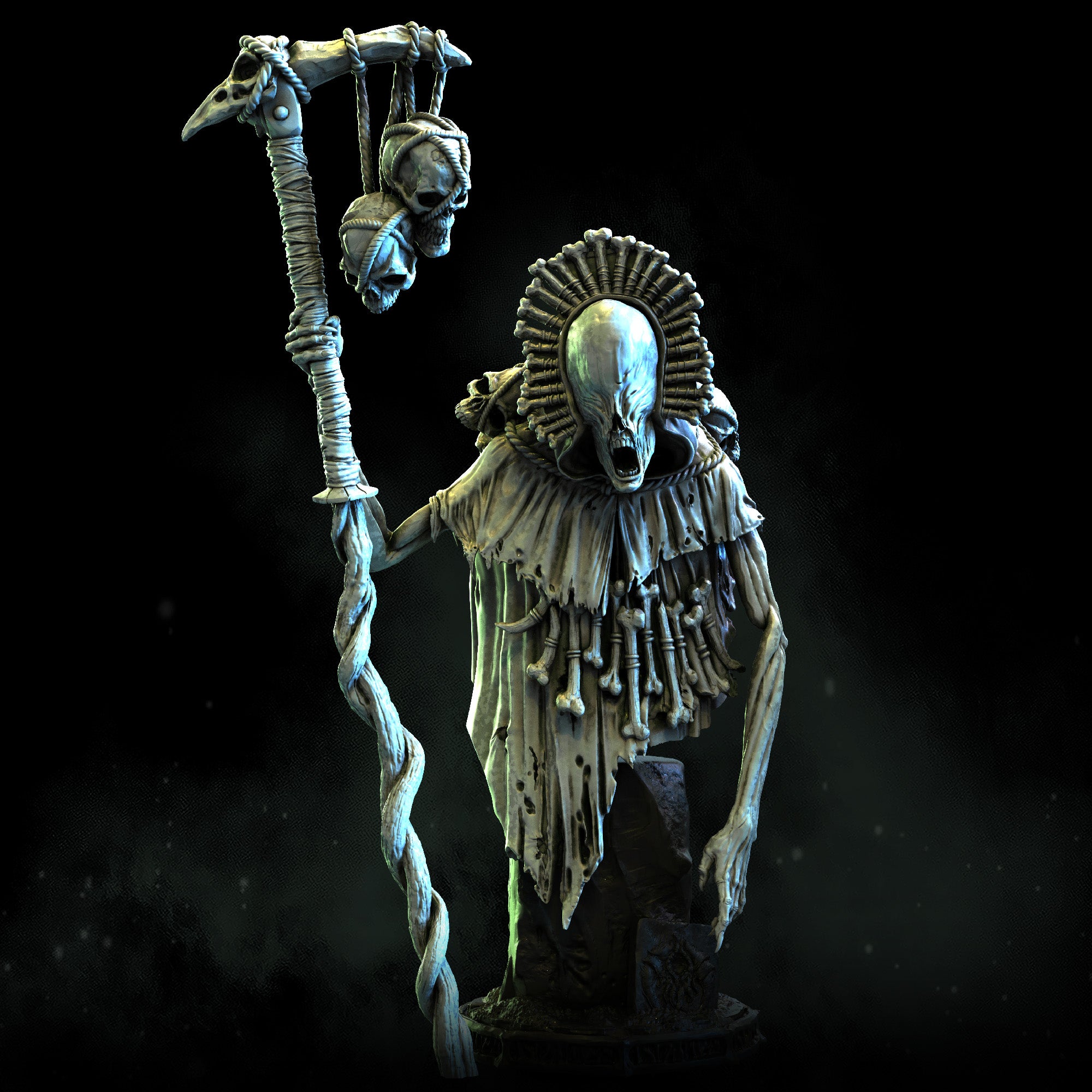 Dread Necromancer Bust | Deadmire | Bestiarum | Miniatures D&D Wargaming DnD