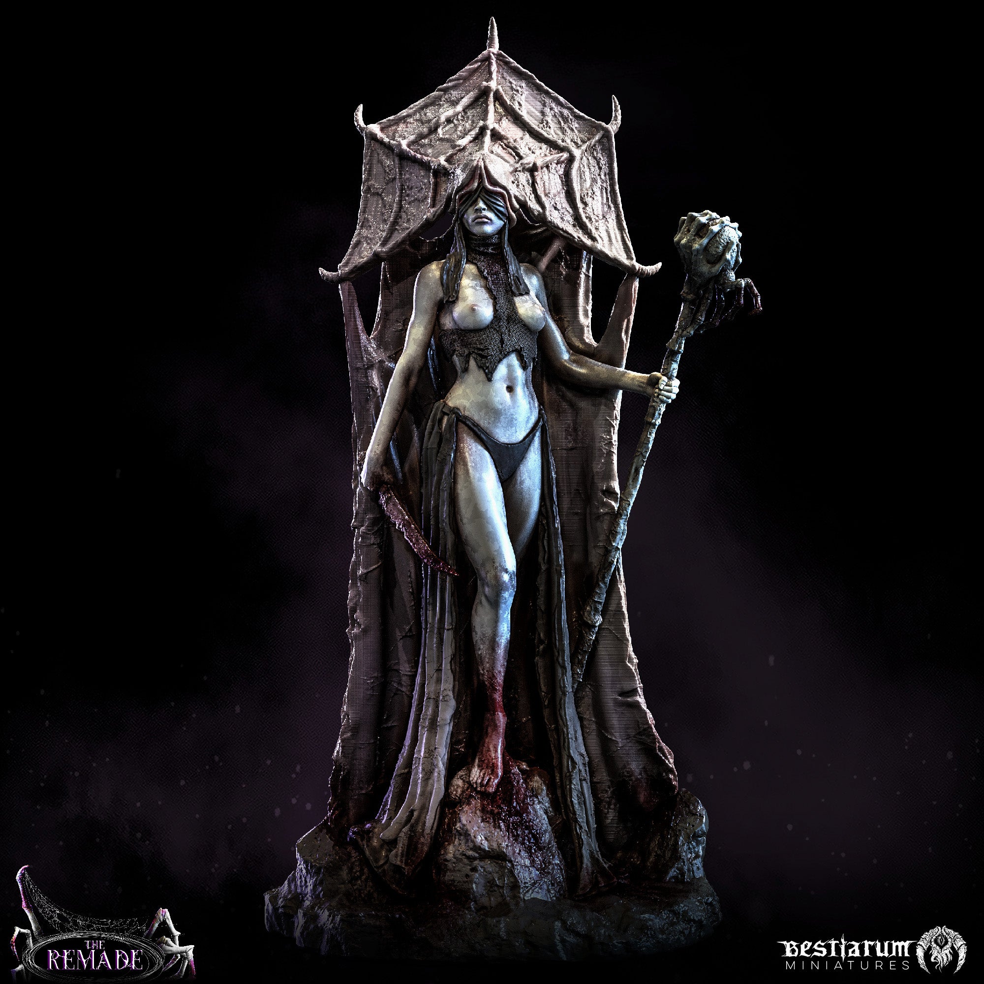 Dark Elf High Priestess | The Remade | Bestiarum | Miniatures D&D Wargaming DnD