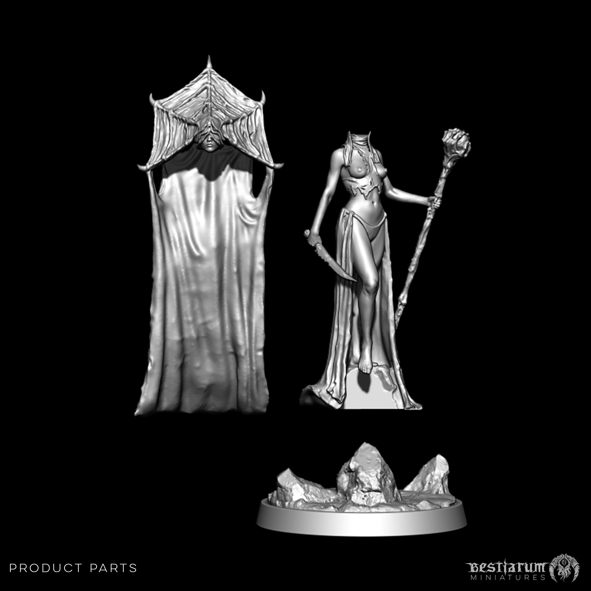 Dark Elf High Priestess | The Remade – Bestiarum Games