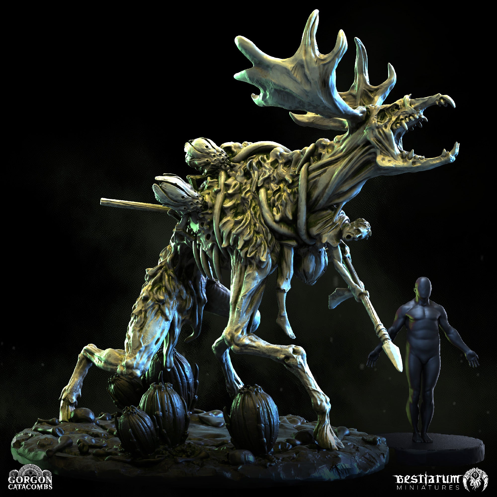 Enslaved Moose | Gorgon Catacombs | Bestiarum | Miniatures D&D Wargaming DnD