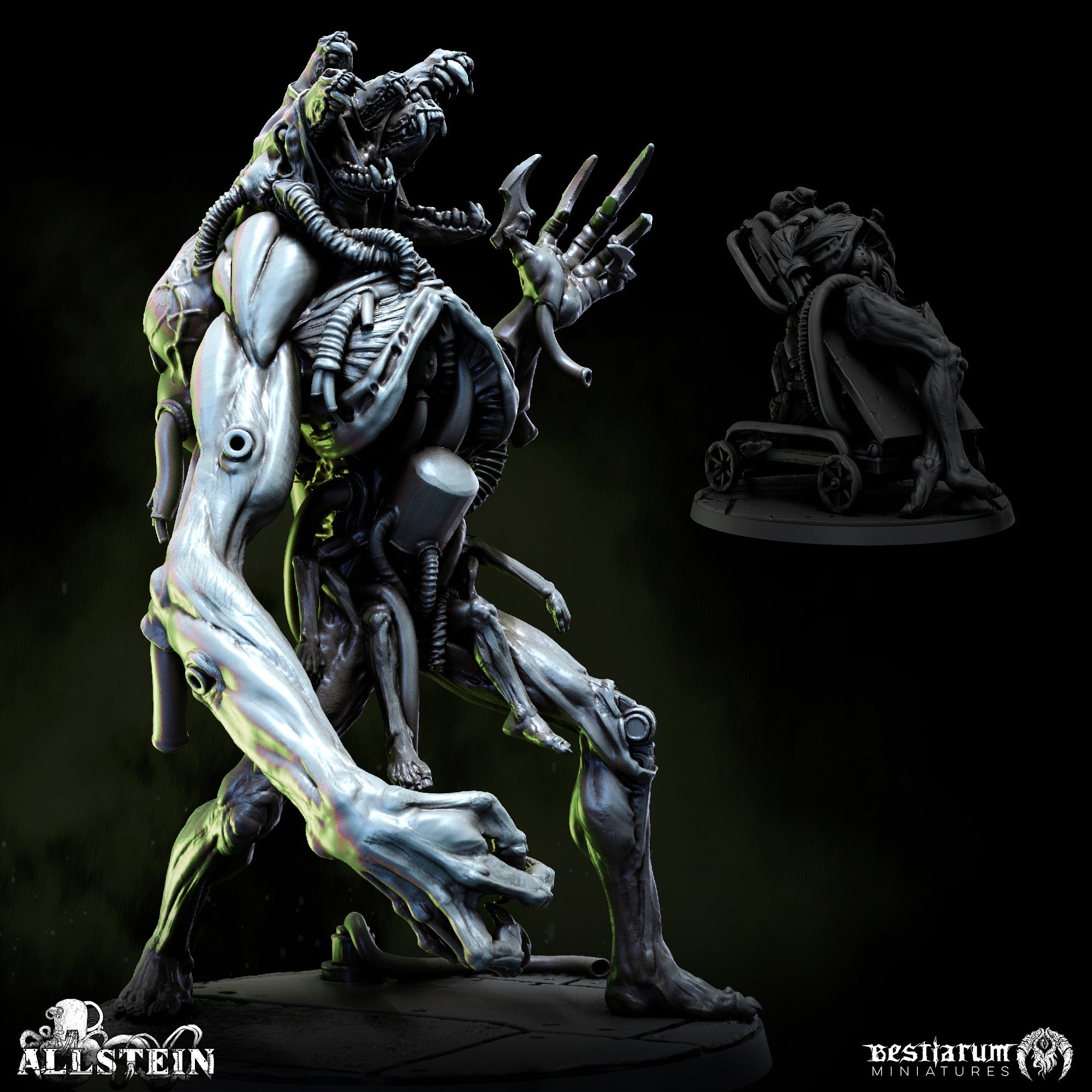 Fleshfang, the Howling Construct & Construct on Slab | Spires of Allstein | Bestiarum | Miniatures D&D Wargaming DnD