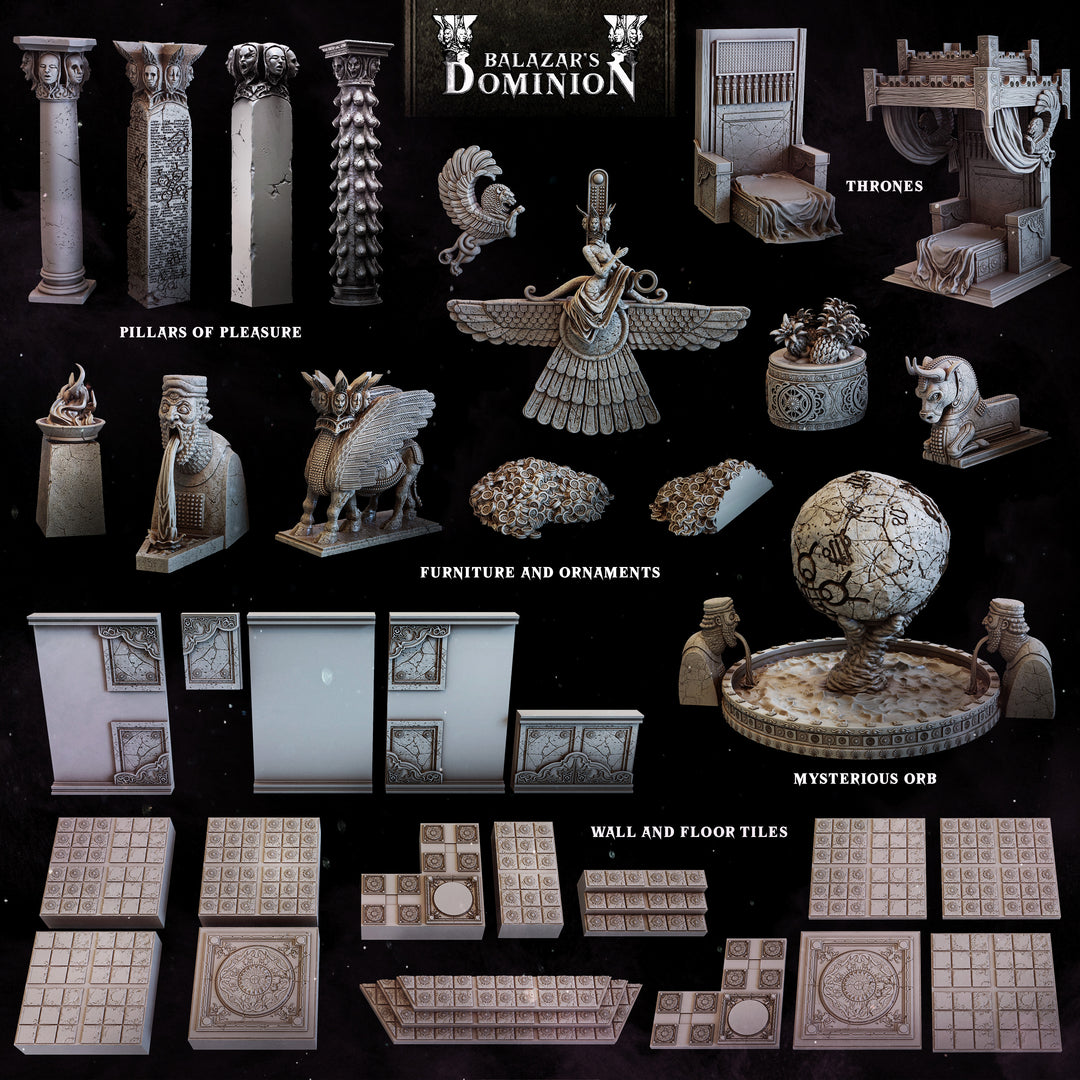 Palace of Pleasure - Terrain Set | STL | Balazar&