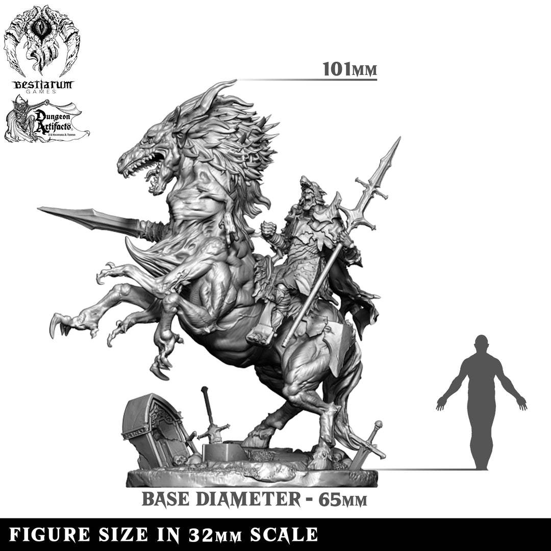 Wolf of Calden on Accursed Destrier | Calden Keep | Bestiarum | Miniatures D&amp;D Wargaming DnD