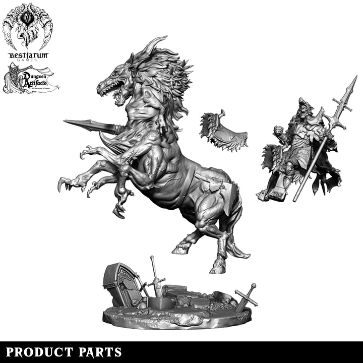 Wolf of Calden on Accursed Destrier | Calden Keep | Bestiarum | Miniatures D&amp;D Wargaming DnD