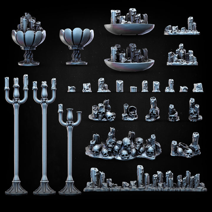 Candles and Candle Stands | STL | Unaligned