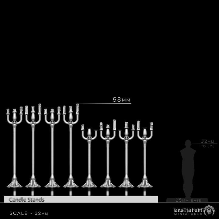 Candles and Candle Stands | STL | Unaligned