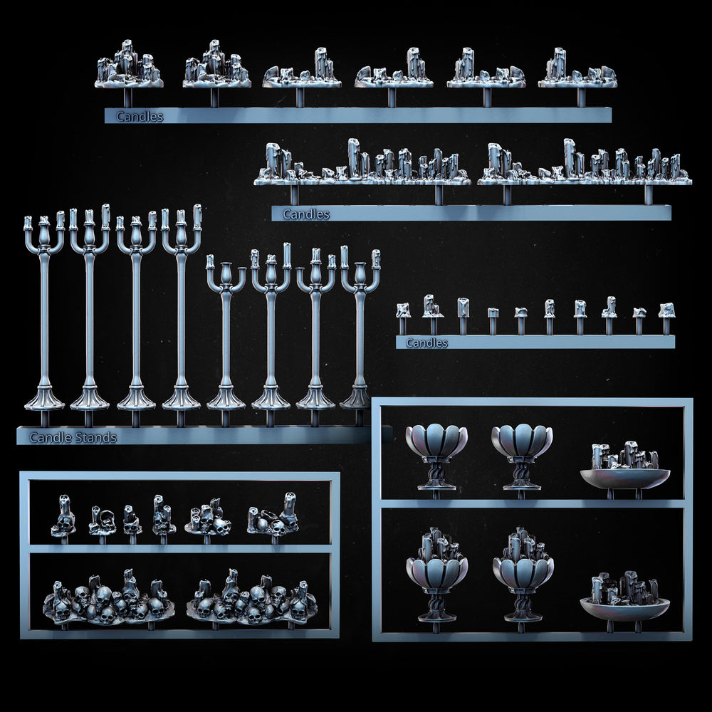 Candles and Candle Stands | STL | Unaligned