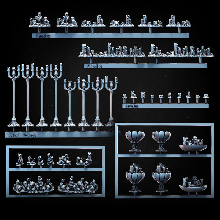 Candles and Candle Stands | STL | Unaligned