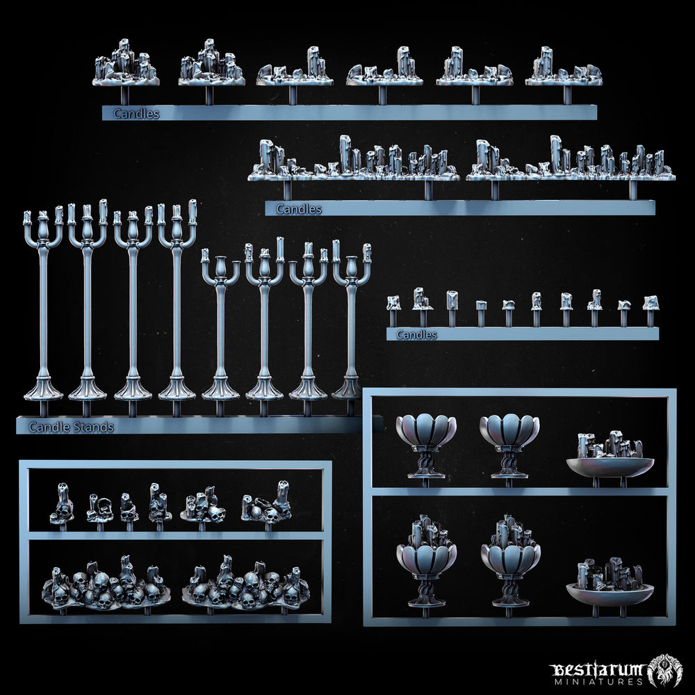 Candles and Candle Stands | STL | Unaligned