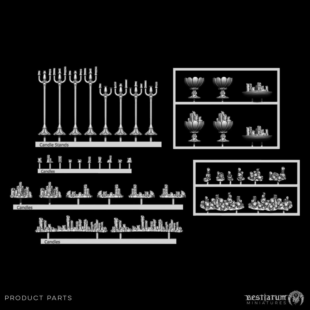 Candles and Candle Stands | STL | Unaligned