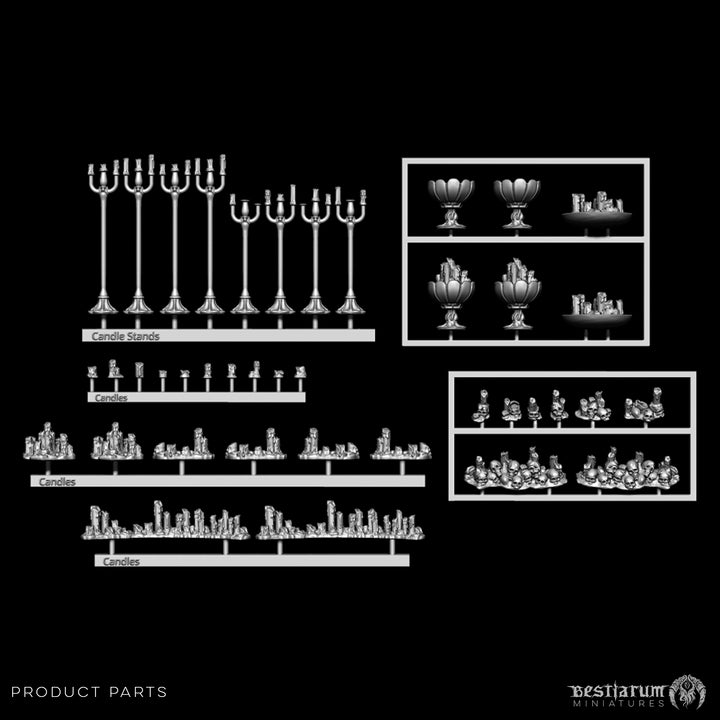 Candles and Candle Stands | STL | Unaligned