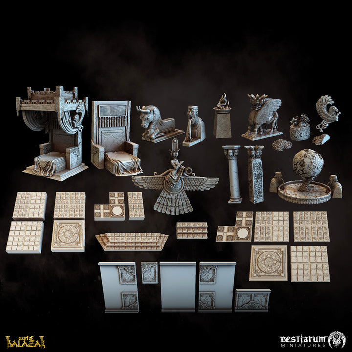 Furniture and Ornamentation | The Court of Balazar | Bestiarum | Miniatures D&amp;D Wargaming DnD