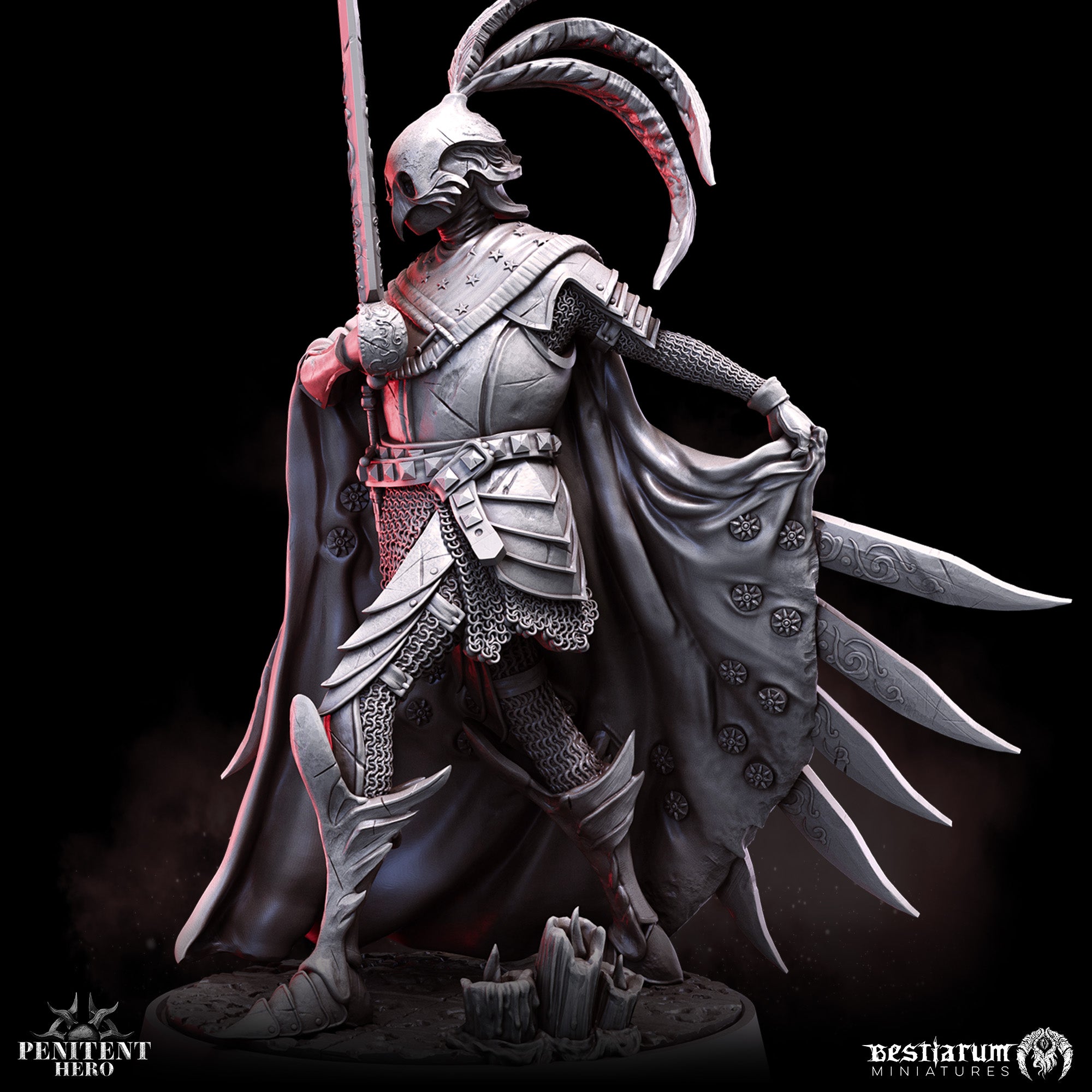 Hawk Knight | Penitent Hero | Bestiarum | Miniatures | D&D | Wargaming | DnD