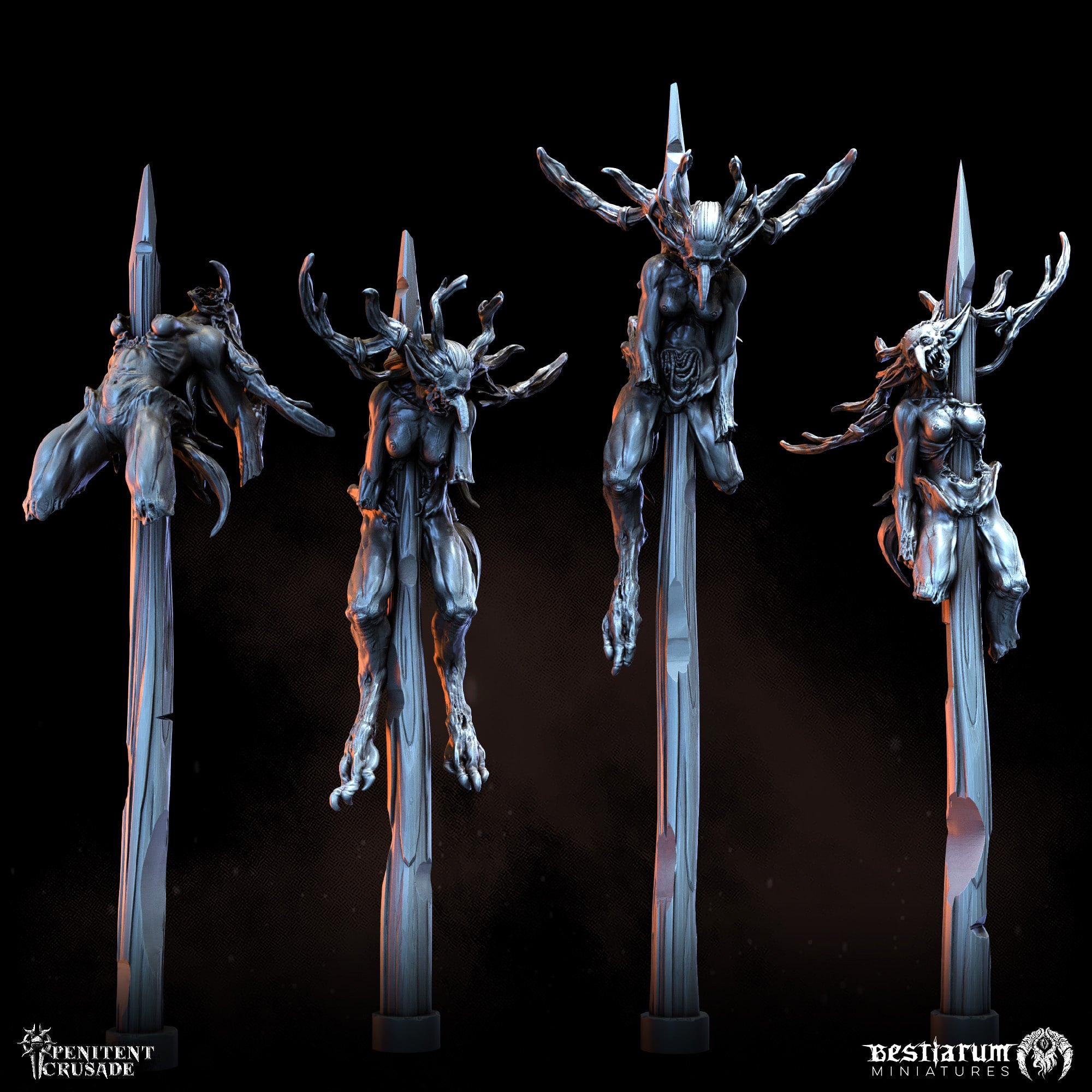 Impaled Kikimora | STL | Penitent Crusade – Bestiarum Games