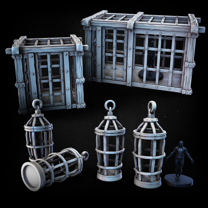 Prison Cages | STL | Unaligned