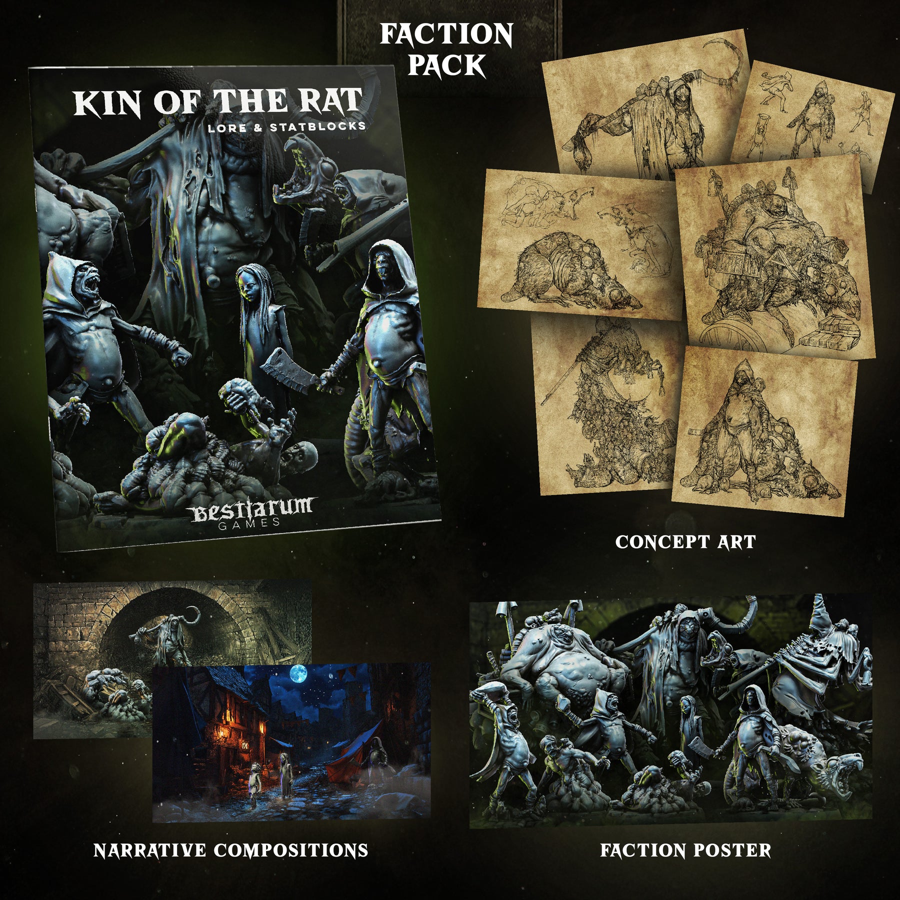 Kin Pin Rat Kin of the Rat – Dark Fantasy Ratkin Miniatures – Bestiarum Games