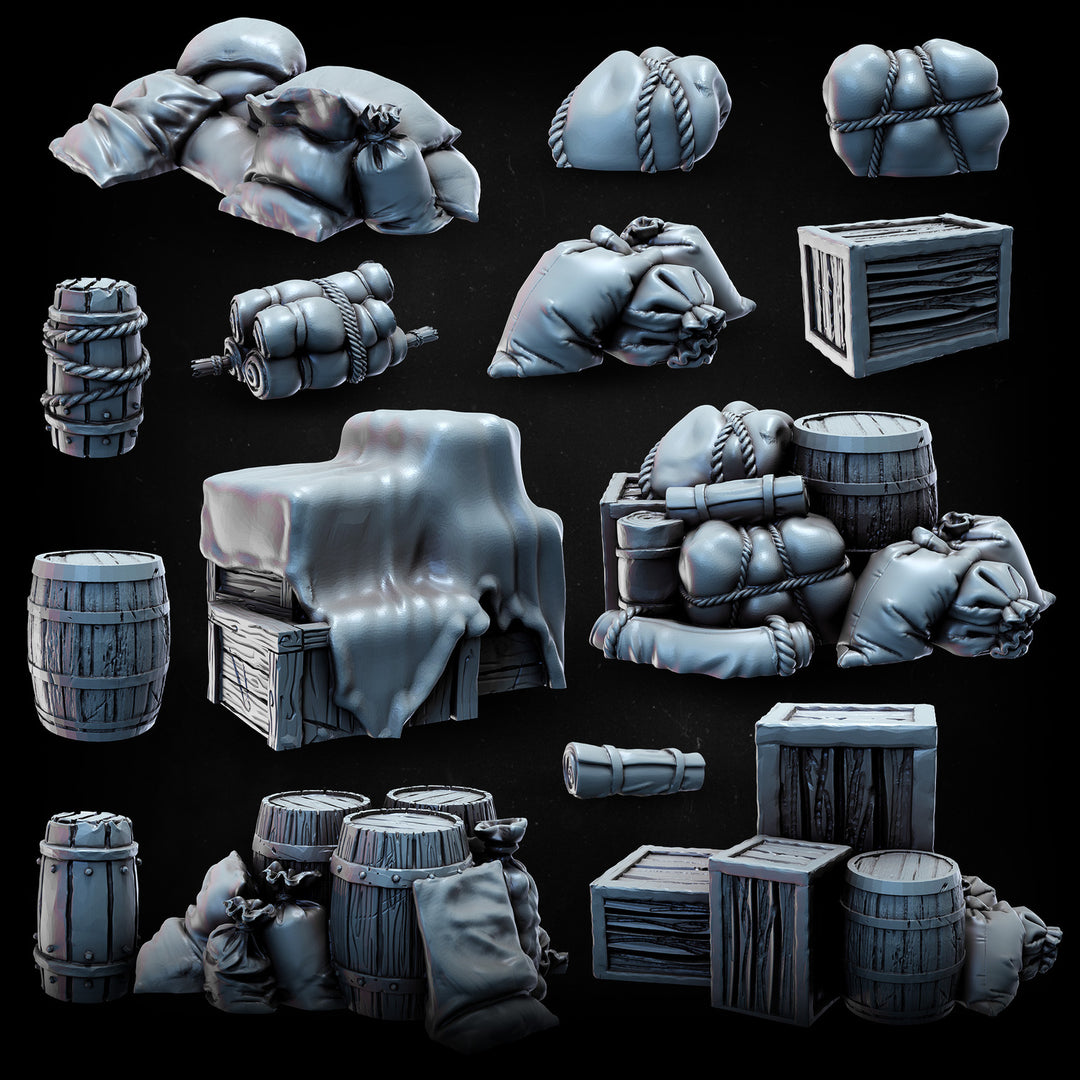 Sacks and Crates | STL | Unaligned