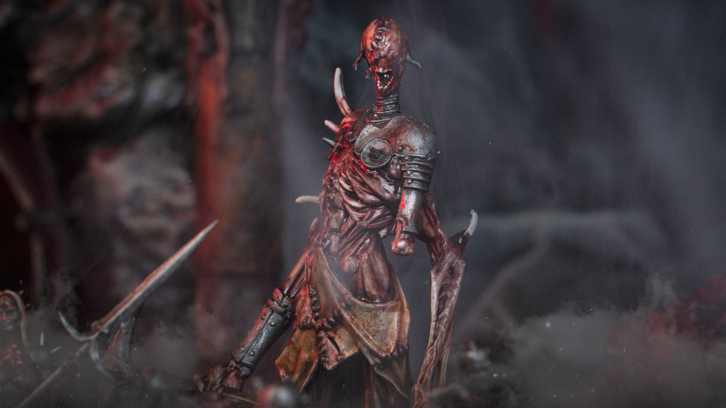 Grafted Nemesis Knight, a 3D printable flesh golem warrior miniature crafted by the Anatomists.