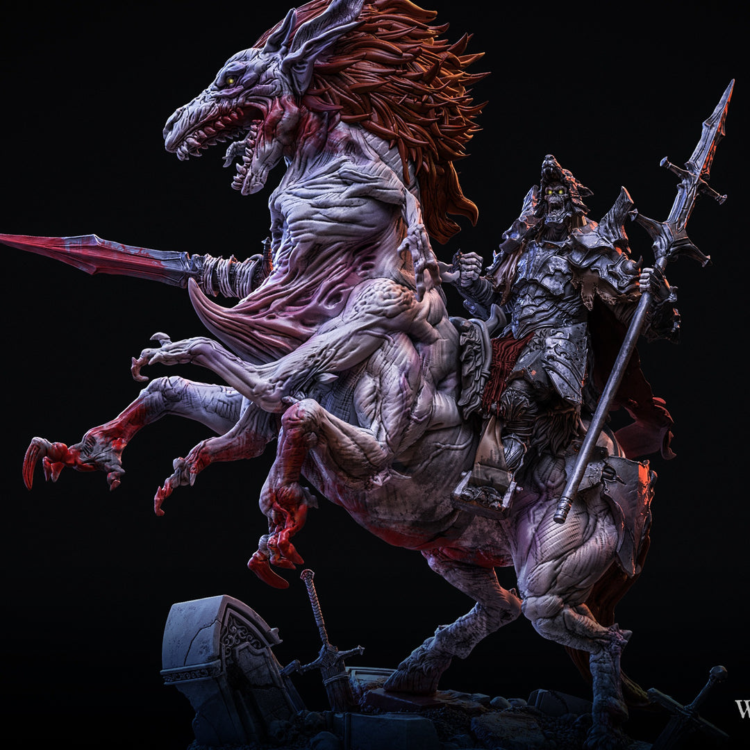 Wolf of Calden on Accursed Destrier | Calden Keep | Bestiarum | Miniatures D&amp;D Wargaming DnD