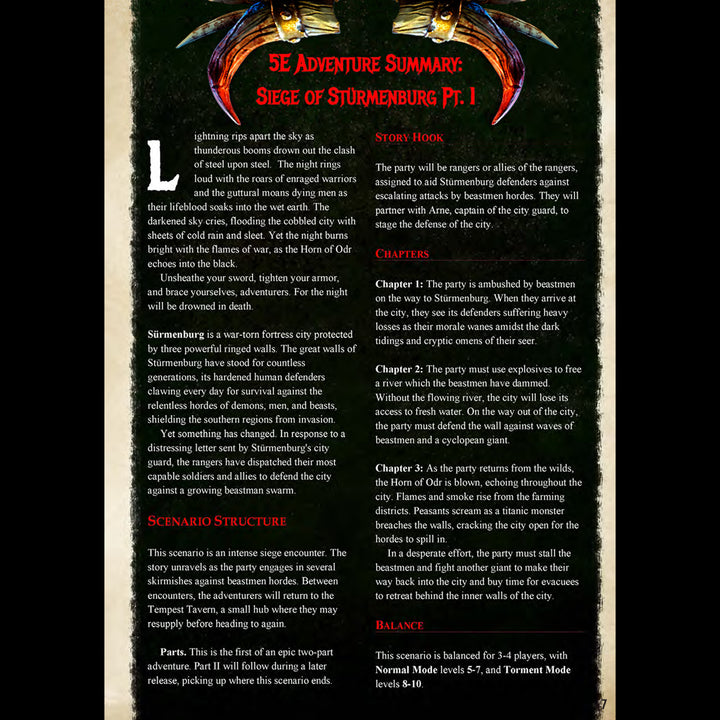 Siege of Sturmenburg Part 1 - Beastmen | 5E Adventures