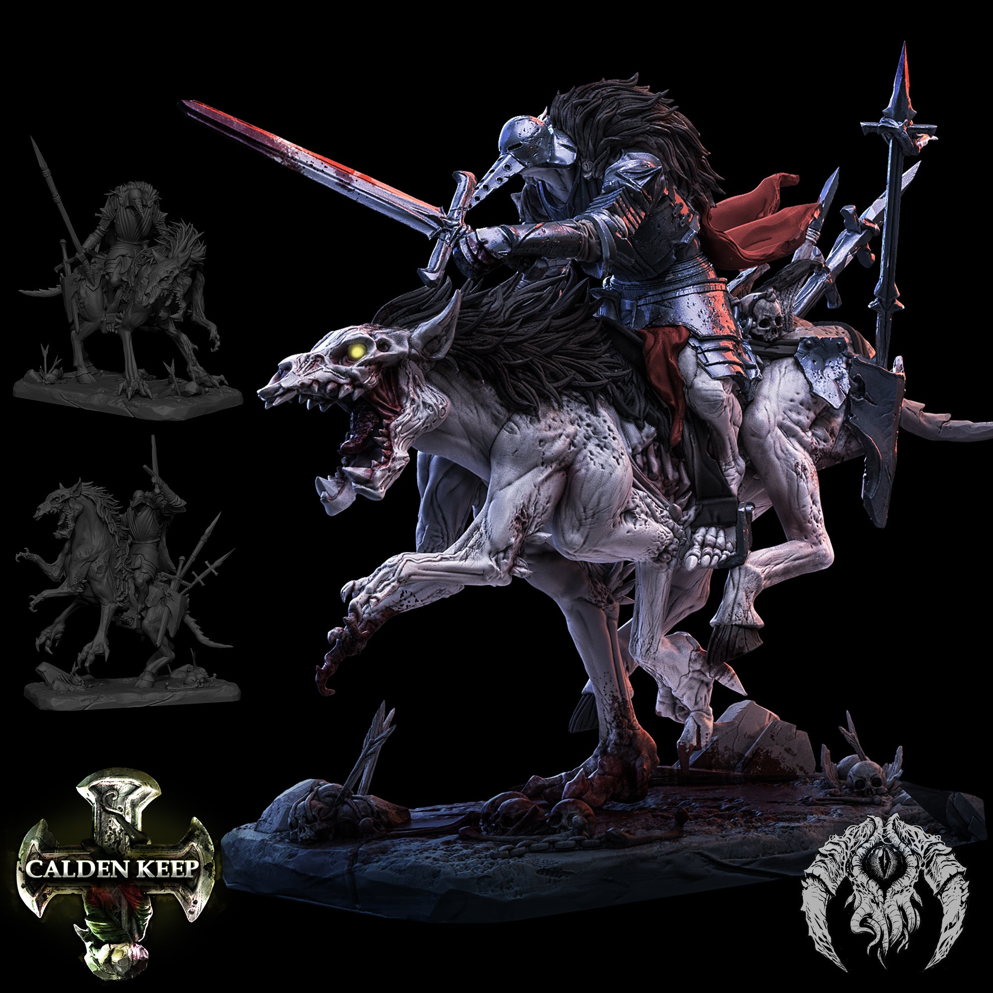 Wolfsguard Cavalry | Calden Keep | Bestiarum | Miniatures D&D Wargaming DnD